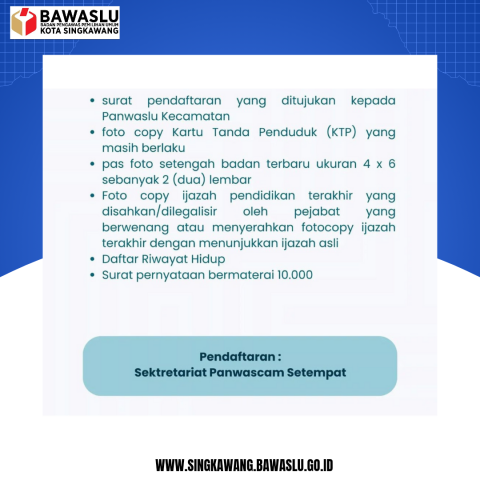 Rekrutmen Pengawas tps